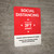 Social Distancing Please Stay 3Ft Apart Red Portrait - Wall Sign