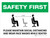 Safety First: Maintain Social Distancing Wear Face Masks While Seated with 3ft Icon Landscape - Wall Sign