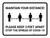Maintain Your Distance - Please Keep 3Ft Apart Landscape - Wall Sign