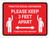 Practice Social Distancing Red - Please Keep 3ft Apart Landscape - Wall Sign