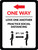 One Way - Love One Another - Practice Social Distancing with Right Arrow 3ft Portrait - Wall Sign