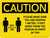 Caution: Please Make Sure You Are Keeping 3 Feet Apart with Icon Landscape - Wall Sign