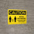 Caution: 3ft Social Distancing Wait Here Until Called with Icon Landscape - Wall Sign