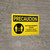 Caution Precaucion: Social Distancing 3ft Spanish with Icon Landscape - Wall Sign