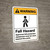 Warning: Approved Fall Protection Equipment Must Be Worn ANSI - Wall Sign
