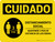 Caution: Social Distancing 3ft Spanish with Icon Landscape - Wall Sign