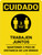Caution: Work Together Keep 3ft Spanish with Icon Portrait - Wall Sign