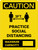 Caution: 3ft Practice Social Distancing - Max Capacity with Icon Portrait - Wall Sign