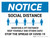 Notice: Social Distance - Maintain a 3ft Distance Landscape - Wall Sign