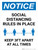 Notice: Social Distancing Rules in Place - Keep 3ft Apart at All Times Portrait - Wall Sign