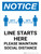 Notice: Line Starts Here Maintain Social Distancing with 3ft Icon Portrait - Wall Sign