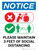Notice: Please Maintain 3 Feet of Social Distancing with Icons Landscape - Wall Sign