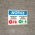 Notice: Please Practice Social Distancing with 3ft Icons Landscape - Wall Sign