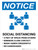 Notice: Social Distancing 3ft of Space from Others with Icon Portrait - Wall Sign