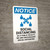 Notice: Social Distancing to Ensure Health with 3ft Icon Landscape - Wall Sign