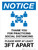 Notice: Thank You For Practicing Social Distancing with 3ft Icon Portrait - Wall Sign