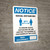 Notice: Social Distancing Max Occupancy with 3ft Icon Portrait - Wall Sign
