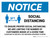 Notice: Social Distancing We Are Limiting the Number of Customers with 3ft Icon Landscape - Wall Sign
