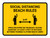 Social Distancing Beach Rules 3ft Landscape - Wall Sign