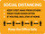 Social Distancing Keep the Office Safe with 3ft Icons Orange Landscape - Wall Sign
