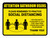 Attention: Bathroom Users Remember Social Distancing with 3ft Icon Landscape - Wall Sign