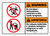 Warning: Do Not Place Biohazardous Materials Bilingual Spanish ANSI - Wall Sign