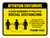 Attention: Customers Remember Social Distancing with 3ft Icon Landscape - Wall Sign