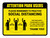 Attention: Park Users Remember Social Distancing with 3ft Icon Landscape - Wall Sign