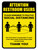 Attention: Restroom Users Remember Social Distancing with 3ft Icon Portrait - Wall Sign