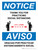 Notice: Thank You For Practicing Social Distancing Bilingual Spanish with 3ft Icon Portrait - Wall Sign