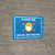Please Use Social Distancing 3ft Emoji Blue - Wall Sign