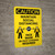 Caution: Maintain Social Distancing 3ft - Face Mask Required with Icons Portrait - Wall Sign