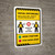 Work-Site Social Distancing Safety Precautions with 3ft Icons Portrait - Wall Sign