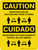 Caution: Maintain Social Distancing From Others - 3 ft Bilingual Spanish Portrait - Wall Sign