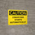 Caution: Conveyors Starts Automatically Landscape - Wall Sign