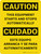 Caution: This Equipment Starts and Stops Automatically Bilingual Portrait - Wall Sign