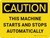 Caution: This Machine Starts and Stops Automatically Landscape - Wall Sign