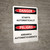 Danger: Starts Automatically Bilingual Spanish Portrait - Wall Sign