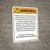 Warning: Enclosed Parking Facility Spanish Prop 65 - Wall Sign