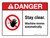 Danger: ANSI Stay Clear Machine Moves Automatically Follow Lockout Procedures Landscape - Wall Sign