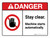 Danger: ANSI Stay Clear Machine Starts Automatically Landscape - Wall Sign