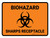 Biohazard - Sharps Receptable Landscape - Wall Sign