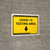Covid-19 Testing Area Yellow Down Arrow Landscape - Wall Sign