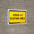Covid-19 Testing Area Yellow Landscape - Wall Sign