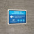 Covid-19 Vaccination Center Blue Left Arrow Landscape - Wall Sign