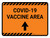 Covid-19 Vaccine Area Orange Up Arrow Landscape - Wall Sign