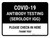 Welcome: Anitibody Testing (Serology IGG) Please Check-In Here Black Landscape - Wall Sign