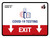 Covid-19 Testing Exit With Icon Down Arrow Landscape - Wall Sign