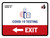Covid-19 Testing Exit With Icon Left Arrow Landscape - Wall Sign