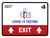Covid-19 Testing Exit With Icon Up Arrow Landscape - Wall Sign